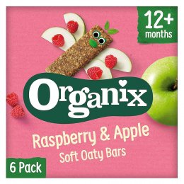 Organix Raspberry & Apple Soft Oaty Bars - 6x30g