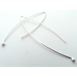 LA Jewellery Recycled Simplicity Silver Earrings