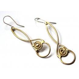 La Jewellery Recycled Brass Laugharne Earrings