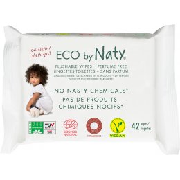 Eco by Naty Unscented Flushable Wipes - Pack of 42
