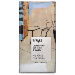 Vivani Organic Milk & White Cappuccino Chocolate - 100g