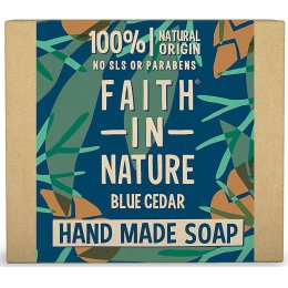Faith In Nature Mens Blue Cedar Bar Soap - 100g