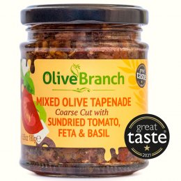 Olive Branch Chunky Tapenade - Green & Black Olives With Sundried Tomato, Feta & Basil - 180g