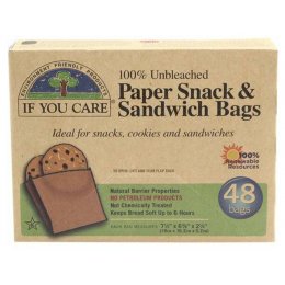 If You Care Paper Sandwich Bags - 48 Bags