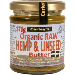 Carleys Organic Raw Hemp & Linseed Butter - 170g