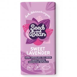 Seed and Bean Organic Extra Dark Chocolate Bar - Lavender - 85g
