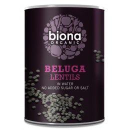 Biona Black Beluga Canned Lentils - BPA Free - 400g