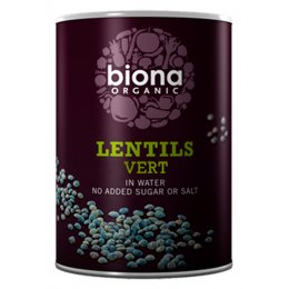 Biona Puy Canned Lentils Vert - BPA Free - 400g
