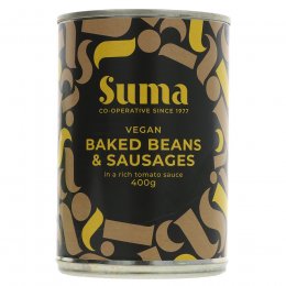 Suma Baked Beans with Lincolnshire Style Meat-Free Sausages - 400g