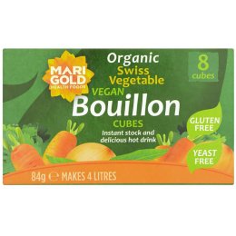 Marigold Bouillon Stock Cubes - Yeast Free and Gluten Free - 84g