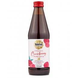Biona Organic Cranberry Juice - 100 percent  Pure - 330ml