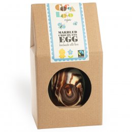 Cocoa Loco Thick Marble Easter Egg With Chocolate Buttons - 225g