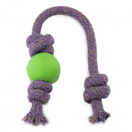 Beco Natural Rubber Ball on Rope - Green - Large