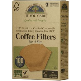 If You Care Compostable Unbleached Coffee Filters No.4 - 100 Filters
