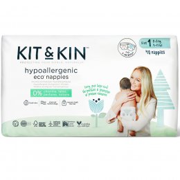 Kit & Kin Disposable Nappies - Mini Size 1 - Pack of 40