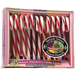 Strawberry Candy Canes - Pack of 12