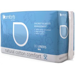 Comforts Discreet Bladder Management Pads - Liners - Pack of 30