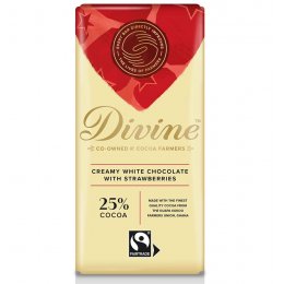 Divine White Chocolate with Strawberries - 90g