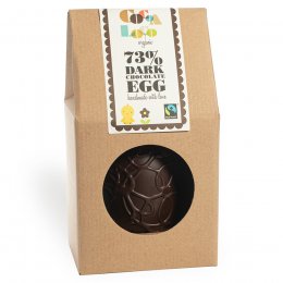 Cocoa Loco 73 percent  Dark Chocolate Easter Egg with Buttons - 225g