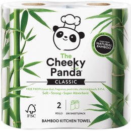 The Cheeky Panda FSC 100 percent  Bamboo Kitchen Towel - Pack of 2