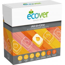 Ecover Dishwash Tablets - All In One - 22 Tablets