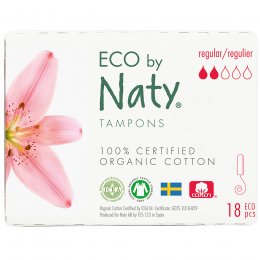 Eco by Naty Digital Tampons - Regular - Pack of 18