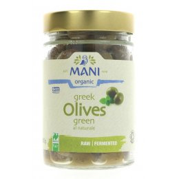 Mani Organic Green Olives al Naturel x 205g