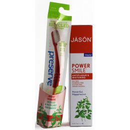 Jason Powersmile Toothpaste & Preserve Toothbrush Value Pack
