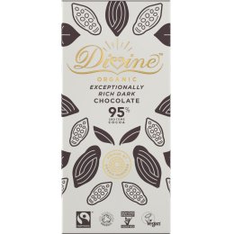 Divine Organic 95 percent  Dark Chocolate Bar - 80g