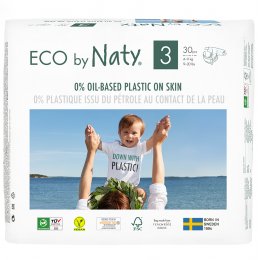 Eco By Naty Disposable Nappies Size 3 - Midi - Pack of 30