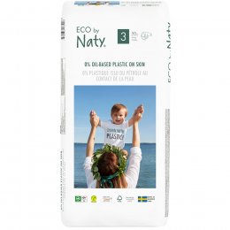 Eco By Naty Disposable Nappies Size 3 Economy Pack - Midi - Pack of 50