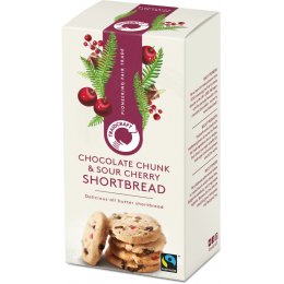Traidcraft Chocolate Chunk & Sour Cherry Shortbread Rounds - 160g