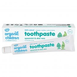 Green People Organic Childrens Fluoride Free Toothpaste - Spearmint & Aloe Vera - 50ml