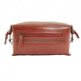 Elvis & Kresse Reclaimed Firehose Large Wash Bag - Red