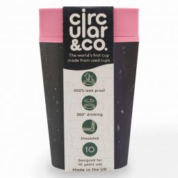 Circular & Co Black & Pink Reusable Coffee Cup - 227ml