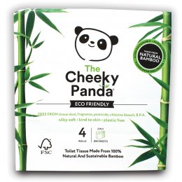 The Cheeky Panda Plastic Free Bamboo Toilet Tissue - 4 Rolls