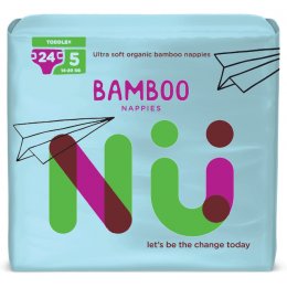 NÜ Disposable Bamboo Nappies - Toddler - Size 5 - Pack of 24