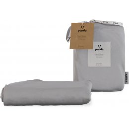 Panda Quiet Grey Fitted Bamboo Sheet - Double