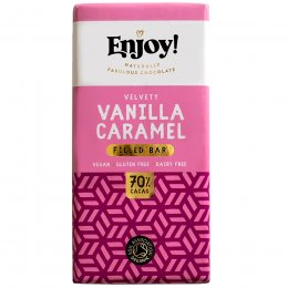 Enjoy Vanilla Caramel Filled Vegan Chocolate Bar - 70g