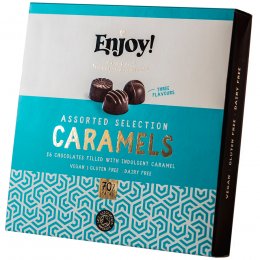 Enjoy Assorted Vegan Caramel Chocolates - Box of 16