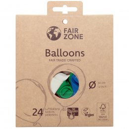 Fair Zone Natural Rubber Balloons - Pack of 24