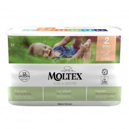 Moltex Pure & Nature Disposable Nappies - Mini - Size 2 - Pack of 38