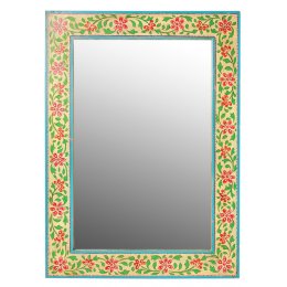Hand Painted Wooden Wall Mirror - 40 x 55cm
