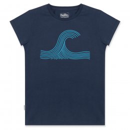 Womens Wave T-Shirt - Navy
