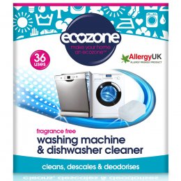 Ecozone Washing Machine & Dishwasher Cleaner - Fragrance Free - 36 Tablets