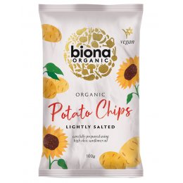 Biona Organic Lightly Salted Potato Chips - 100g