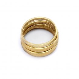 People Tree Handmade Stackable Rings - Brass