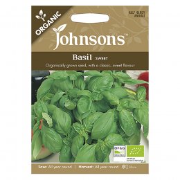 Johnsons Organic Basil Seeds - Sweet