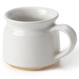 Handmade White Ceramic Mug - Set of 2