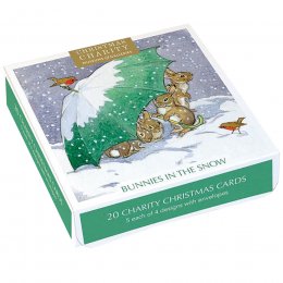 Bunnies in the Snow Charity Christmas Cards - 20 pack